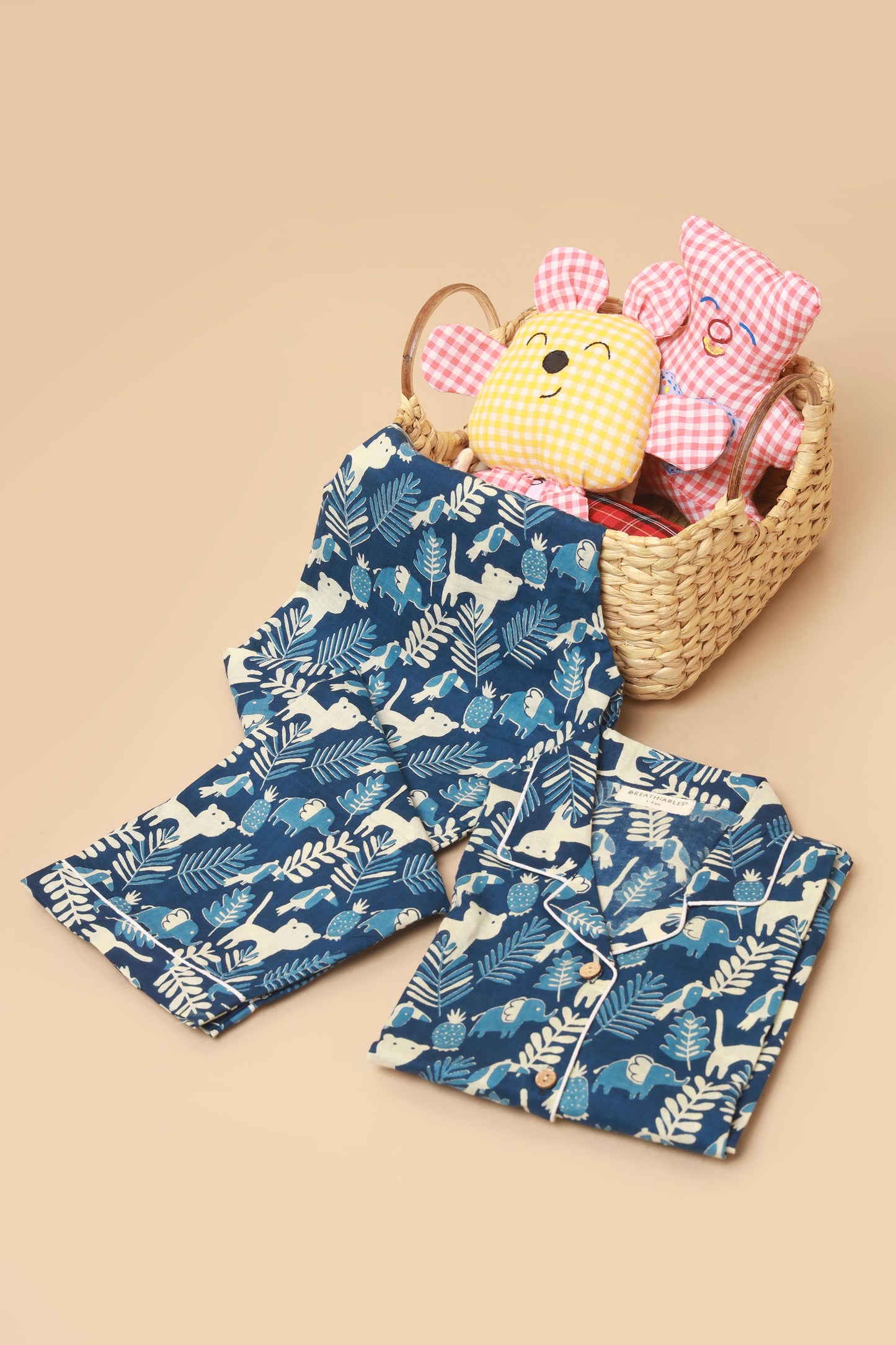 Blue Jungle print shirt pajama cotton pajama for kids