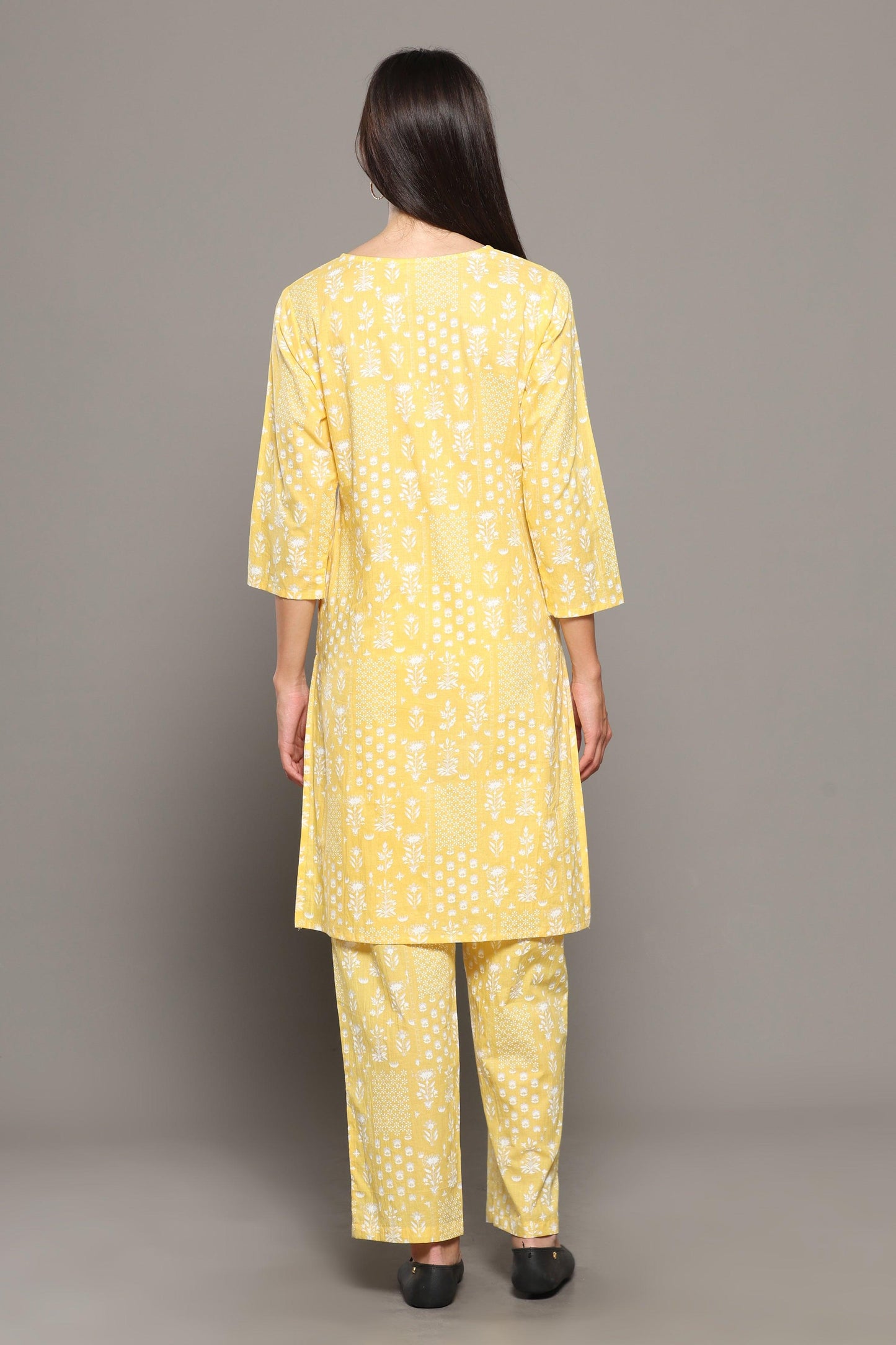 Buttercup Long Kurta Pajama Set - BREATH:ABLES