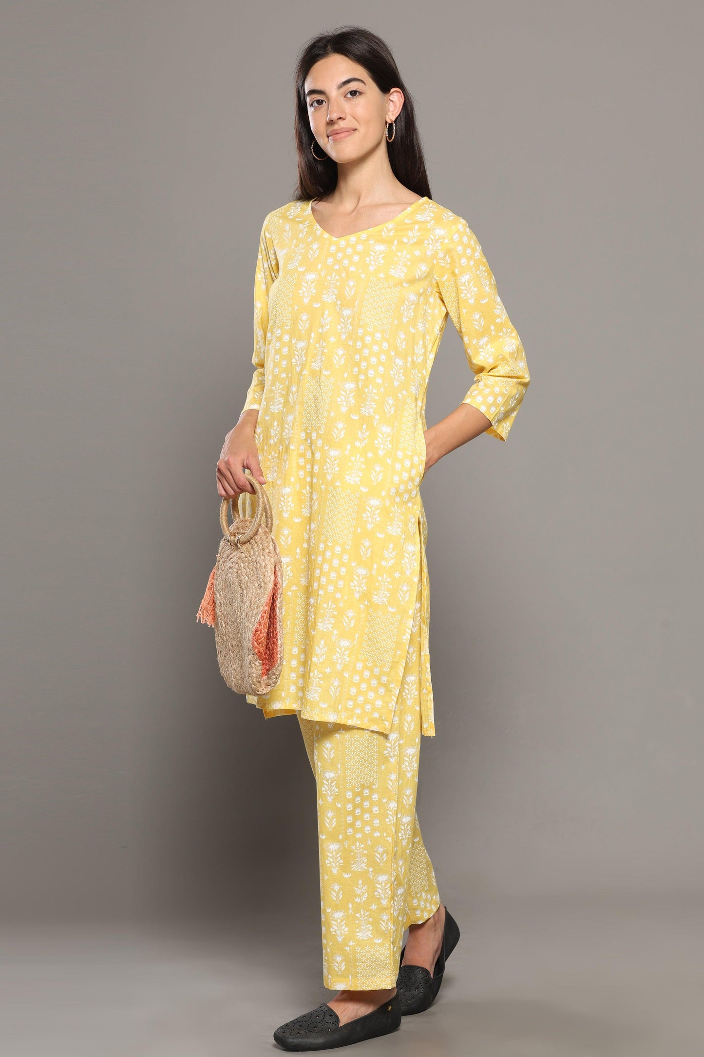Buttercup Long Kurta Pajama Set - BREATH:ABLES