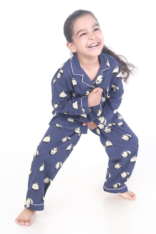 Blue Panda kids cotton shirt pajama nightsuit