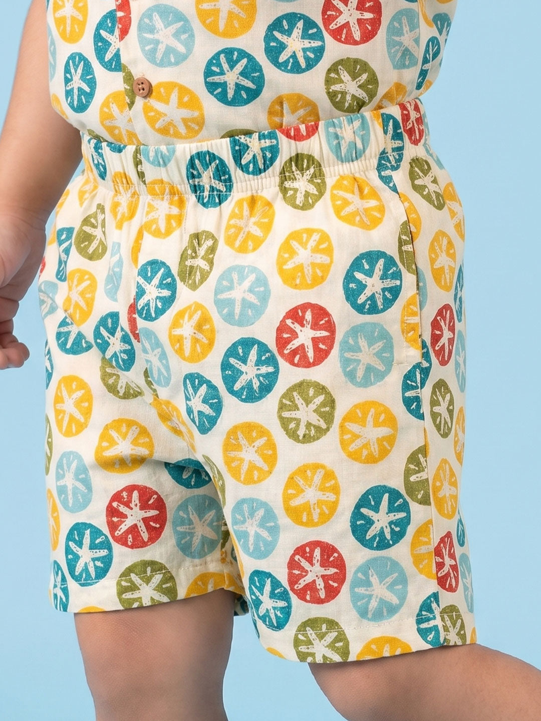 Colourful Shorts Set Kids playing shorts close up