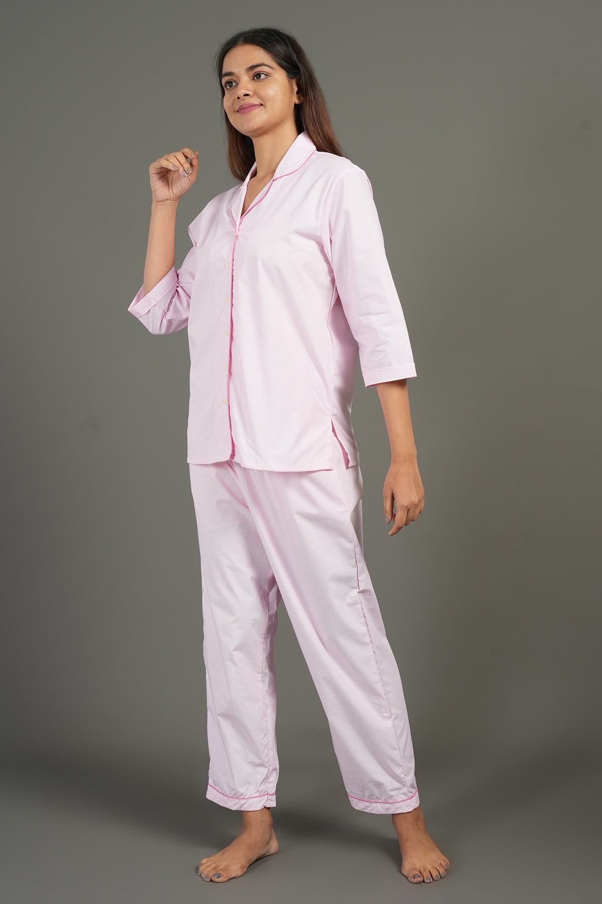 PJ Set Combo - Night Suits Pink + Red Checks Set ( Set of 2 ) - BREATH:ABLES