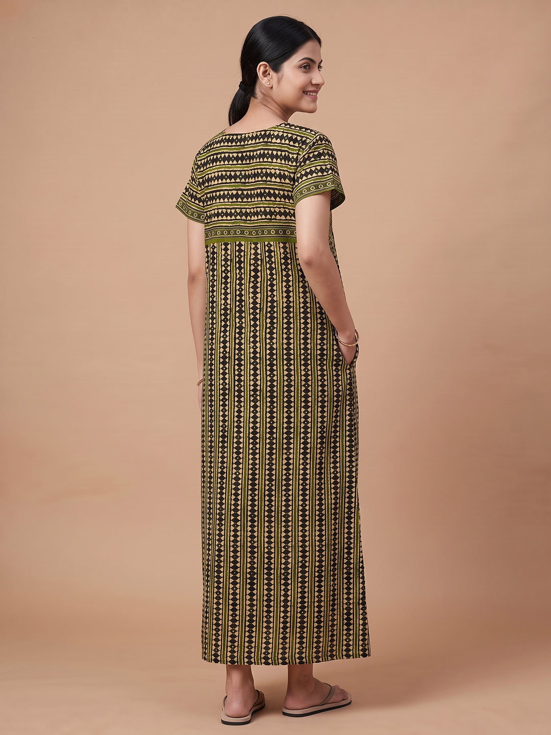 Green Stripes Nighty back