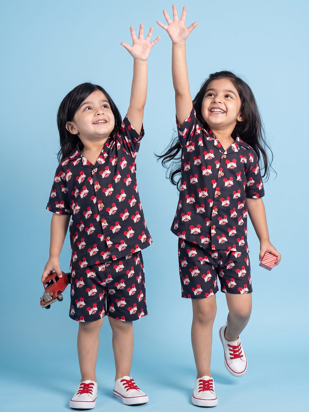 Shorts set mickey mouse print 