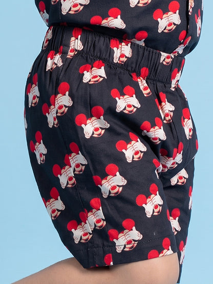 Shorts set mickey mouse print 