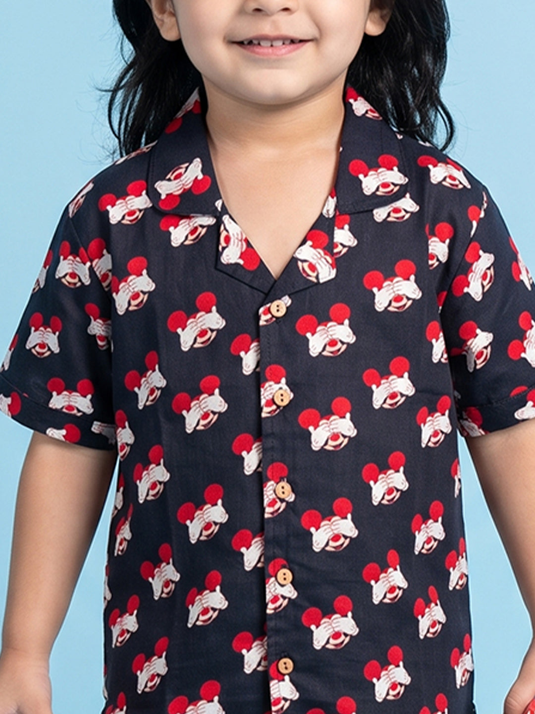 Shorts set mickey mouse print 