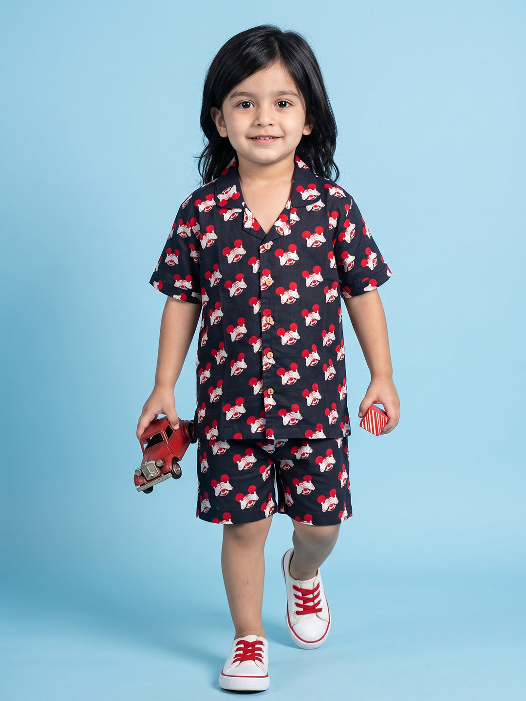 Shorts set mickey mouse print 