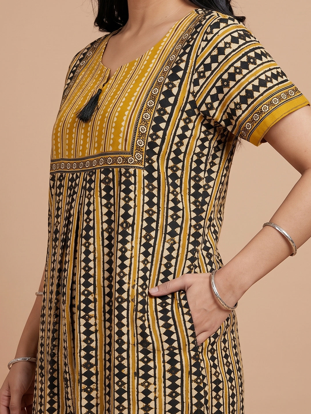 Women black yellow stripes nightgown nighty maternity maternity