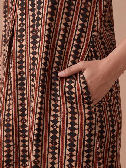 Women red black stripes nightgown nighty maternity 